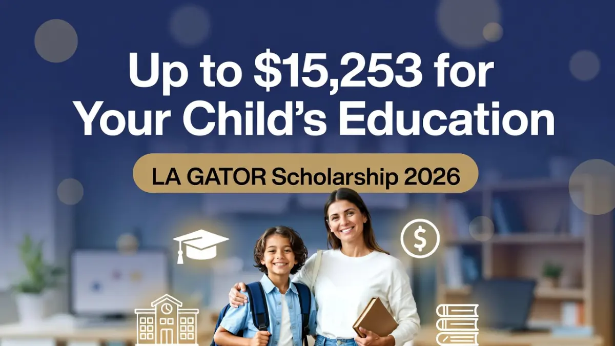 LA GATOR Scholarship Program 2026 offering up to $15,253 for Louisiana K–12 students