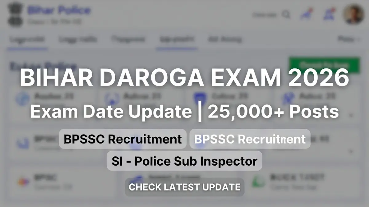 Bihar Daroga Exam Date 2026