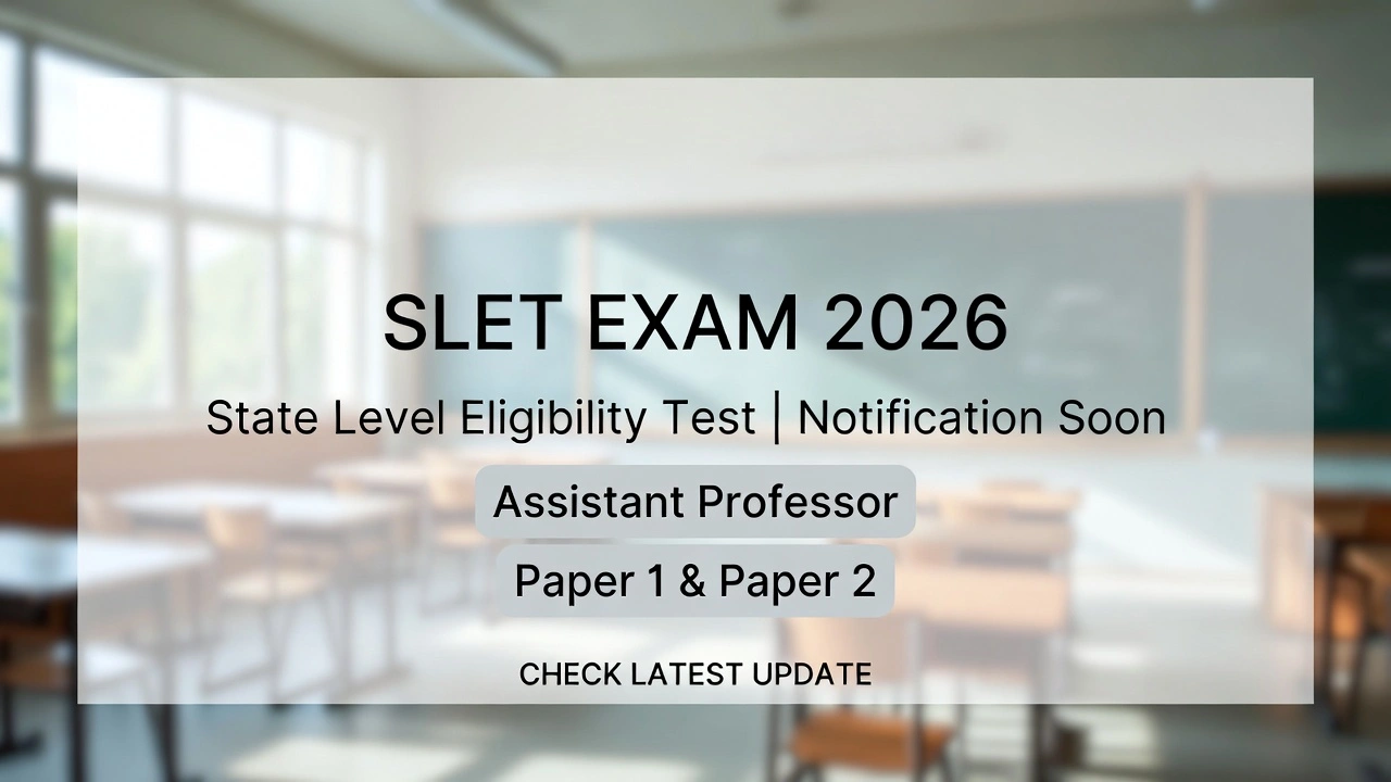 SLET Exam 2026 Notification Update
