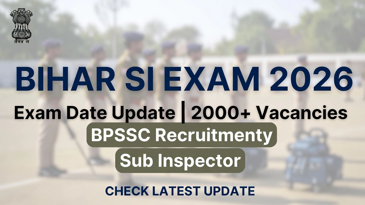 Bihar SI Exam Date 2026 Latest Update