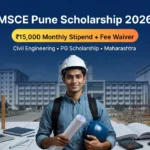 MSCE Pune Scholarship 2026 Civil Engineering PG Aid